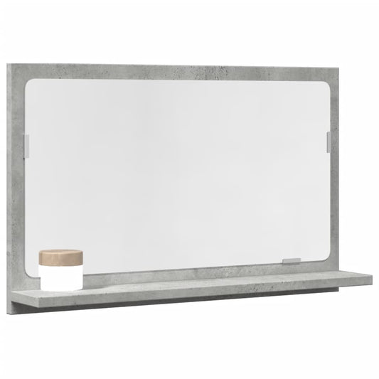 Bathroom Mirror Cabinet Concrete Grey 60x11x37 cm Engineered Wood