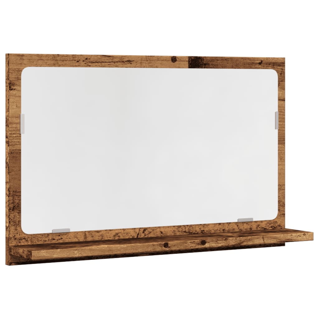 Bathroom Mirror Cabinet Old Wood 60x11x37 cm Engineered Wood