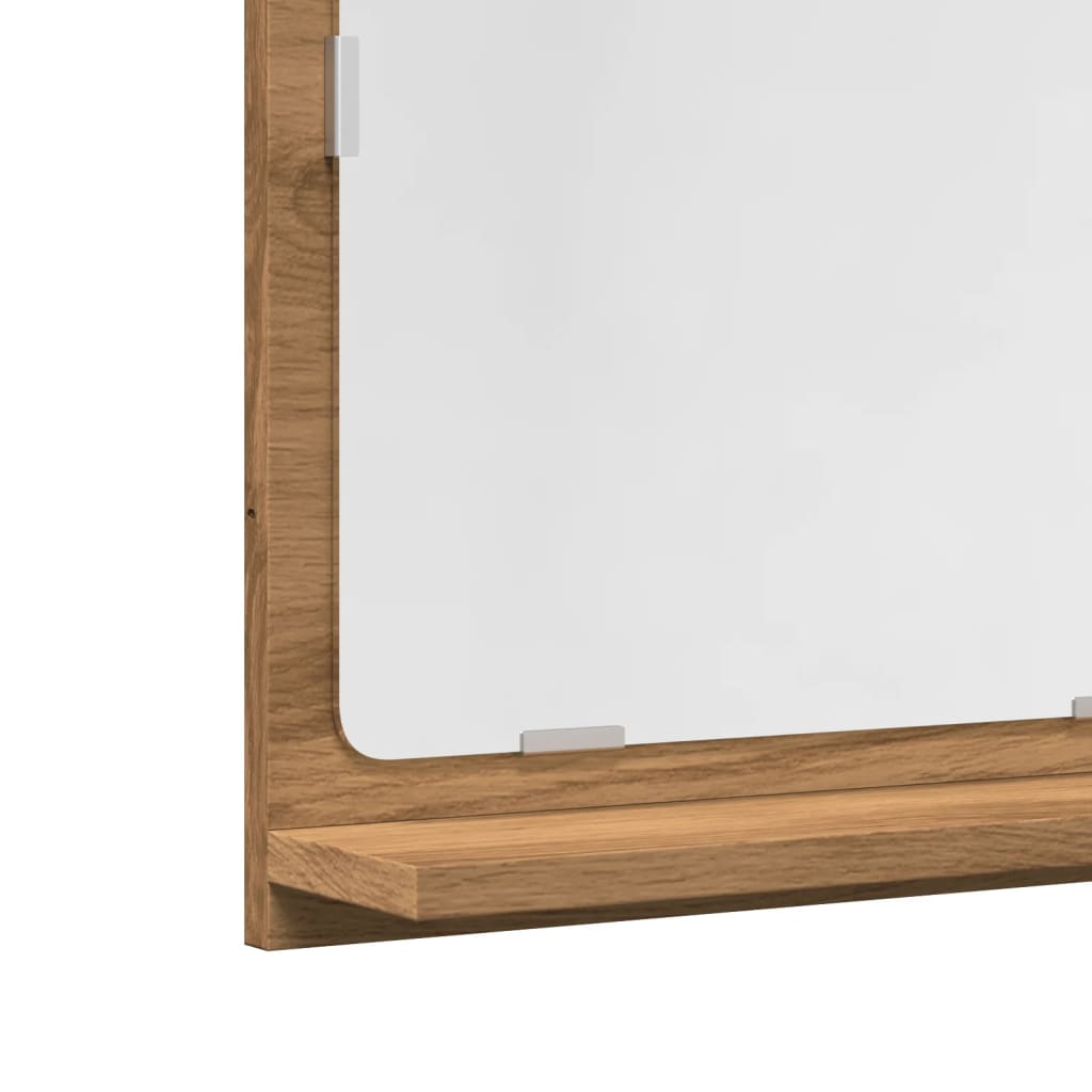 Bathroom Mirror Cabinet Artisan Oak 60x11x37 cm Engineered Wood