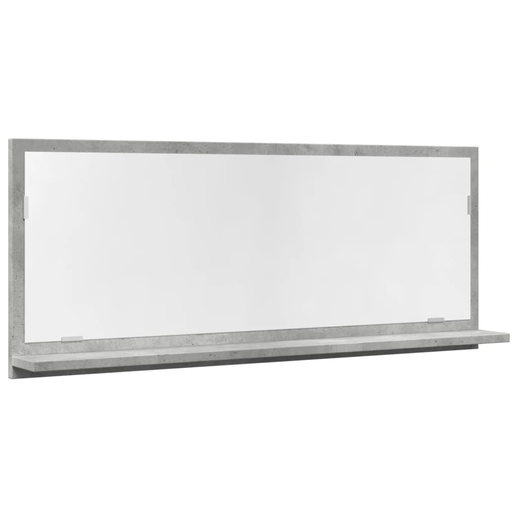 Bathroom Mirror Cabinet Concrete Grey 90x11x37 cm Engineered Wood