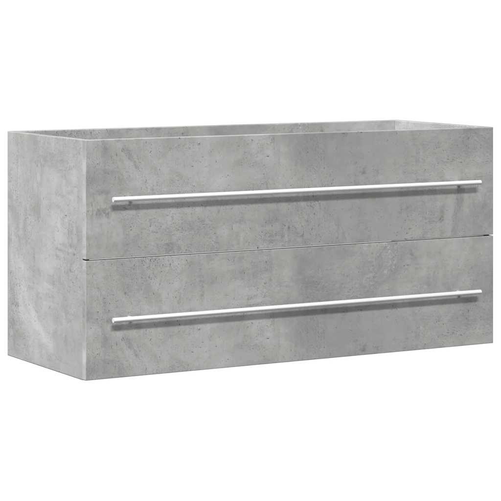 Sink Cabinet Concrete Grey 100x38.5x48 cm Engineered Wood