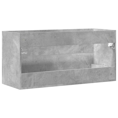 Sink Cabinet Concrete Grey 100x38.5x48 cm Engineered Wood