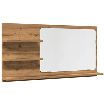 Bathroom Mirror Cabinet Artisan Oak 90x11x45 cm Engineered Wood