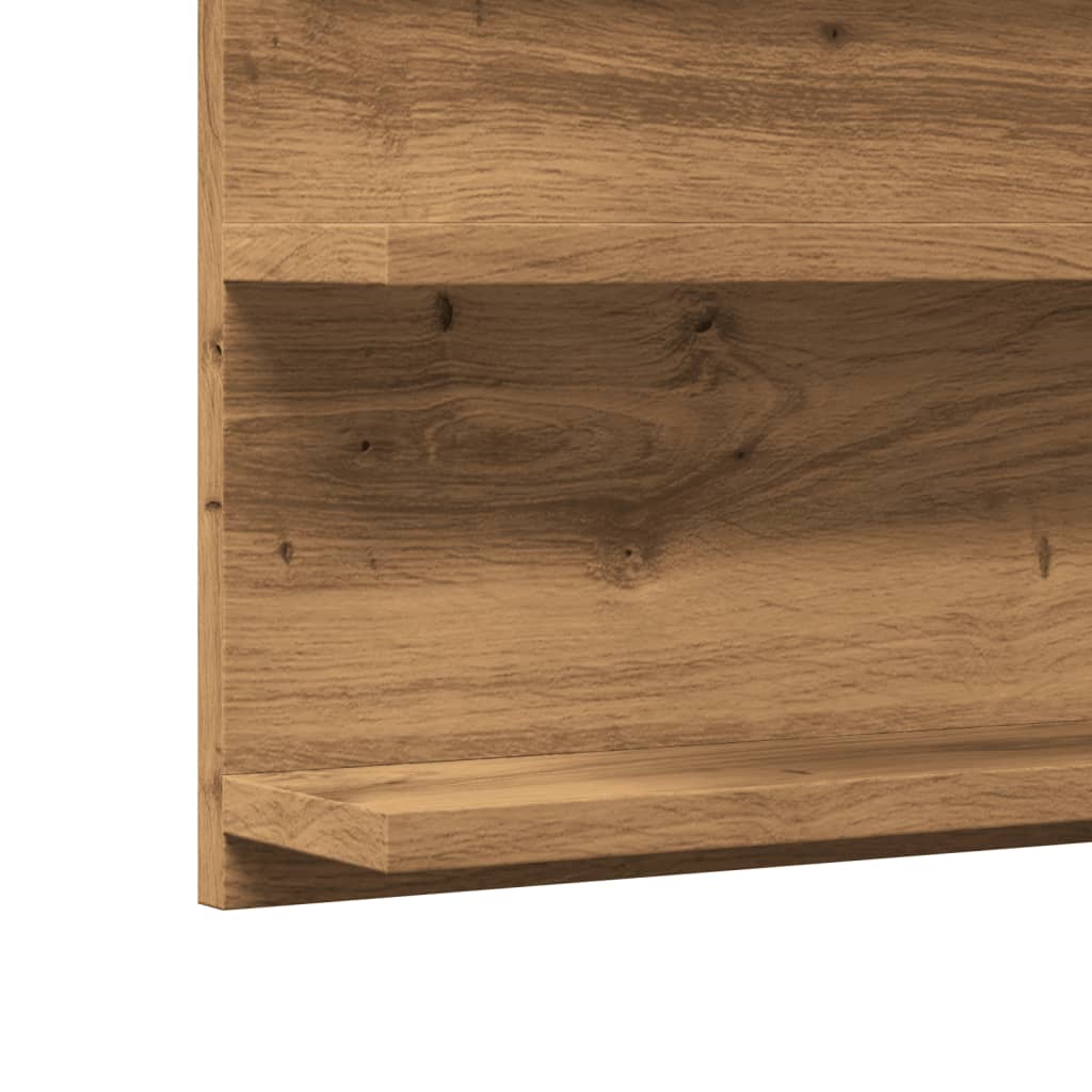 Bathroom Mirror Cabinet Artisan Oak 90x11x45 cm Engineered Wood