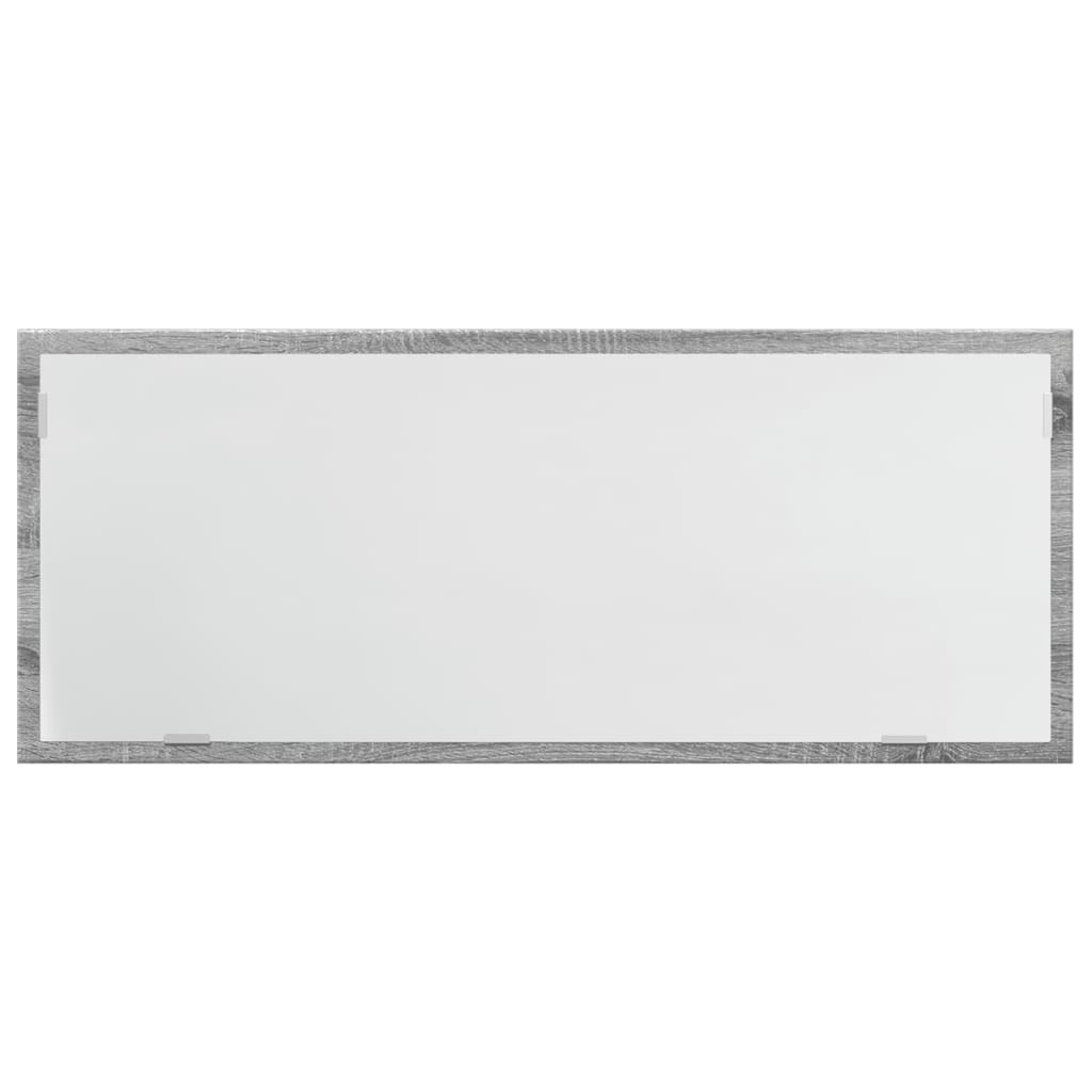 LED Bathroom Mirror Grey Sonoma 100x8.5x37 cm Engineered Wood