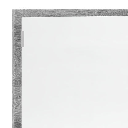 LED Bathroom Mirror Grey Sonoma 100x8.5x37 cm Engineered Wood