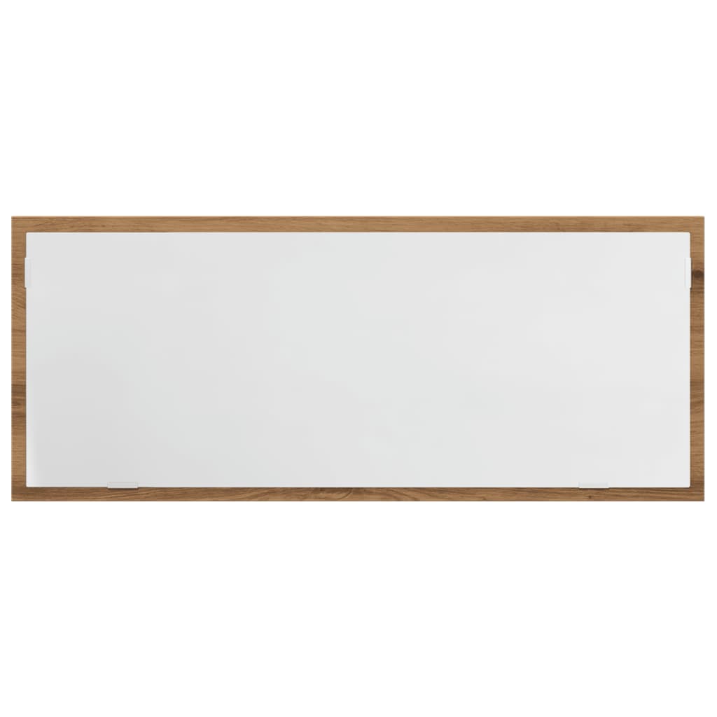 LED Bathroom Mirror Artisan Oak 100x8.5x37 cm Engineered Wood