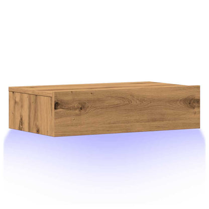 TV Cabinet with LED Lights Artisan Oak 60x35x15.5 cm