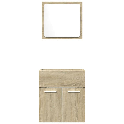 2 Piece Bathroom Furniture Set Sonoma Oak Engineered Wood