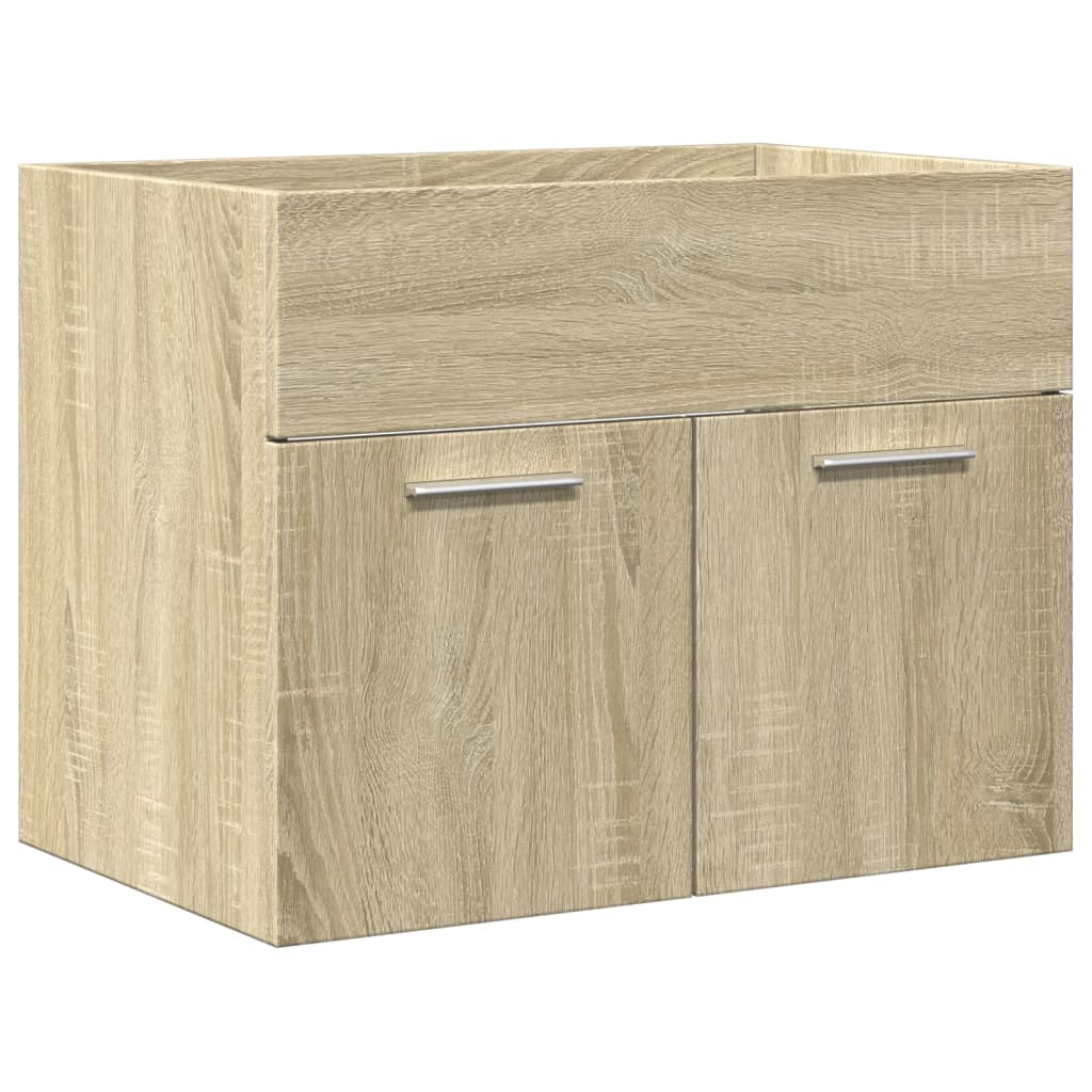 2 Piece Bathroom Furniture Set Sonoma Oak Engineered Wood