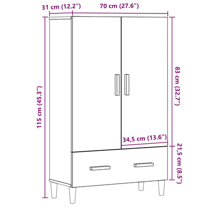 Highboard Artisan Oak 70x31x115 cm Engineered Wood