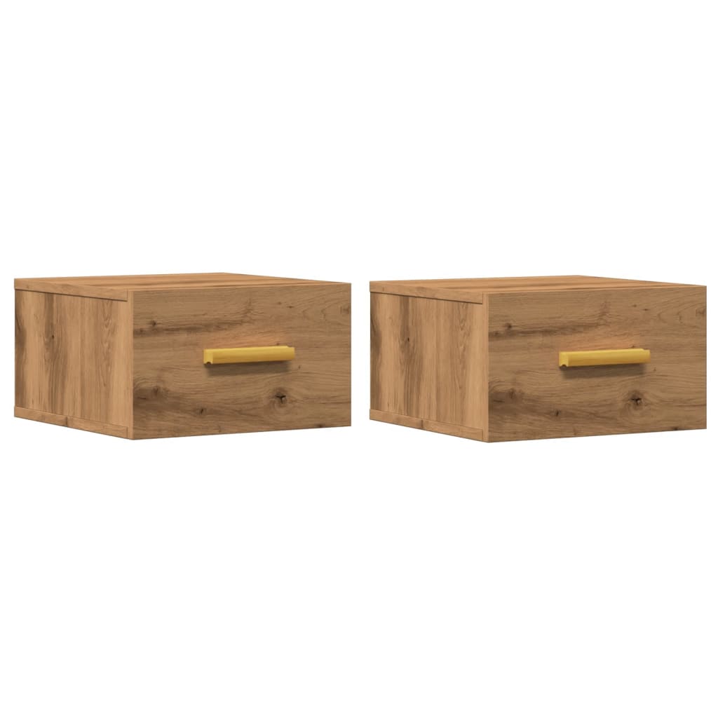 Wall-mounted Bedside Cabinets 2 pcs Artisan Oak 35x35x20 cm