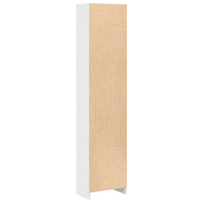 Bookcase High Gloss White 40x24x176 cm Engineered Wood