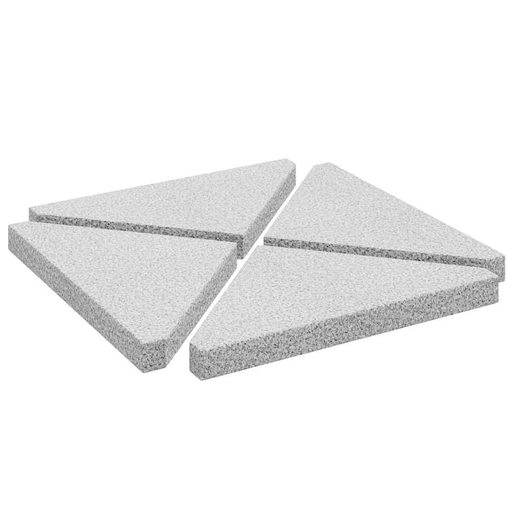 Umbrella Weight Plates 4 pcs Grey Granite Triangular 14 kg