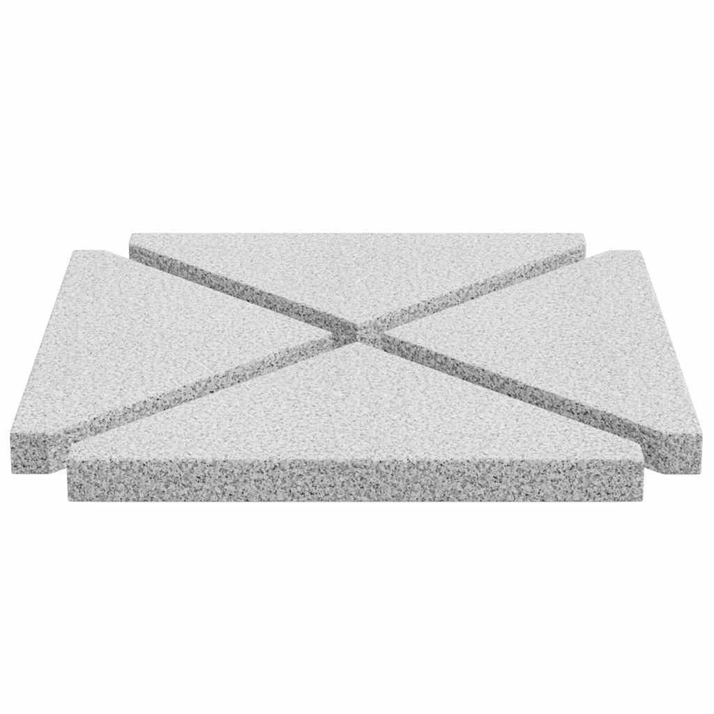 Umbrella Weight Plates 4 pcs Grey Granite Triangular 14 kg