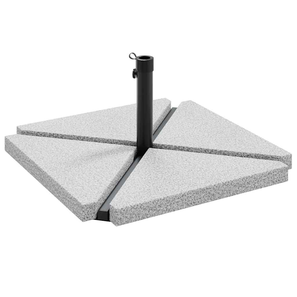 5 Piece Garden Parasol Base Set Granite and Steel