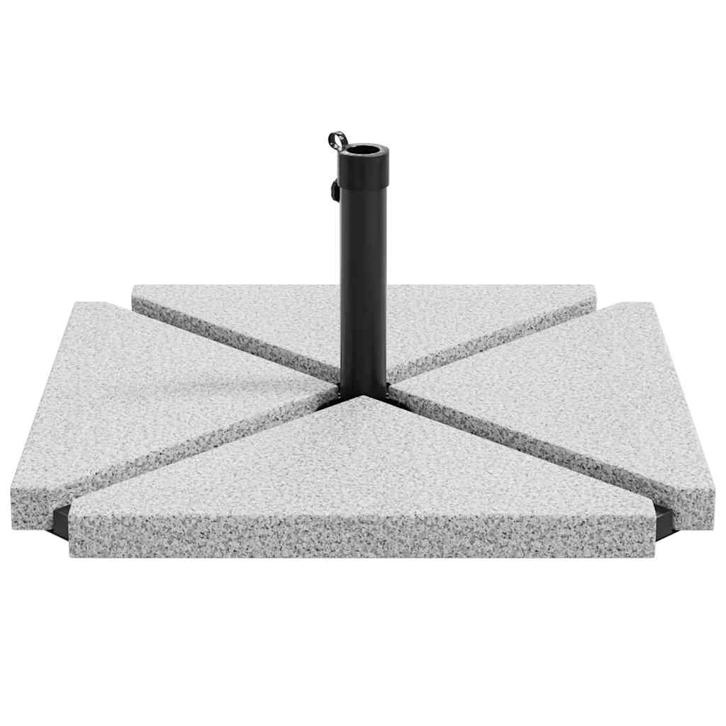 5 Piece Garden Parasol Base Set Granite and Steel