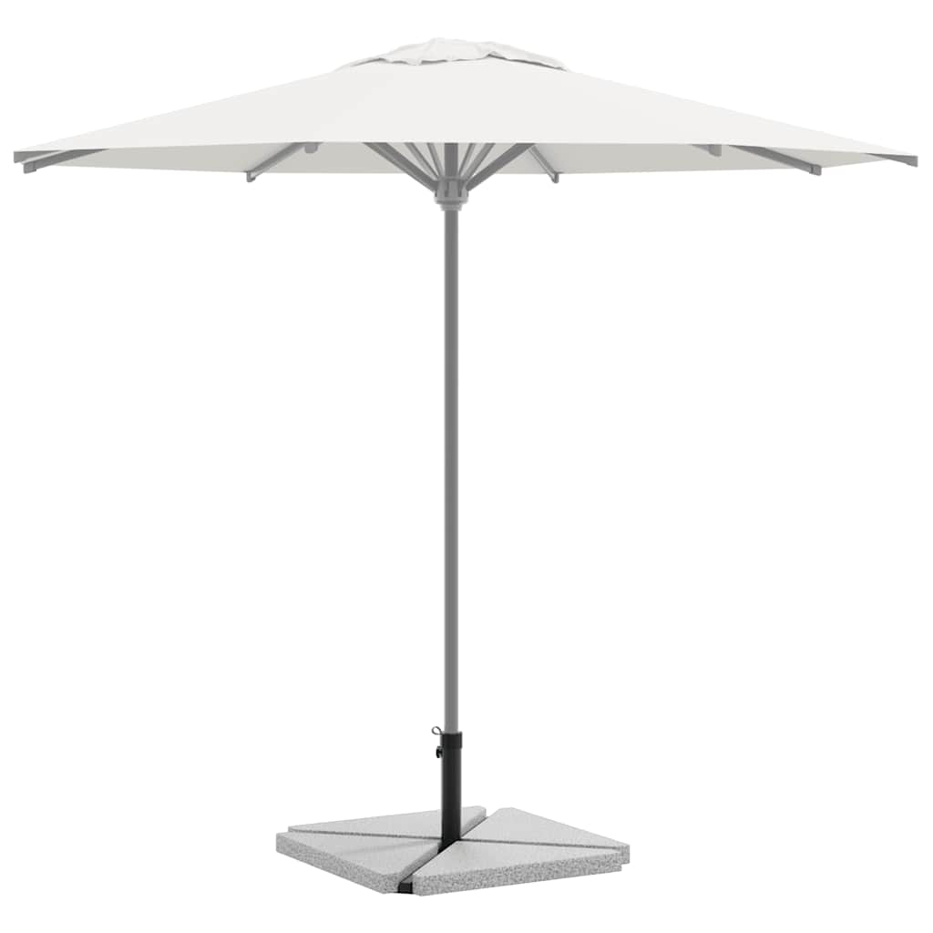 5 Piece Garden Parasol Base Set Granite and Steel