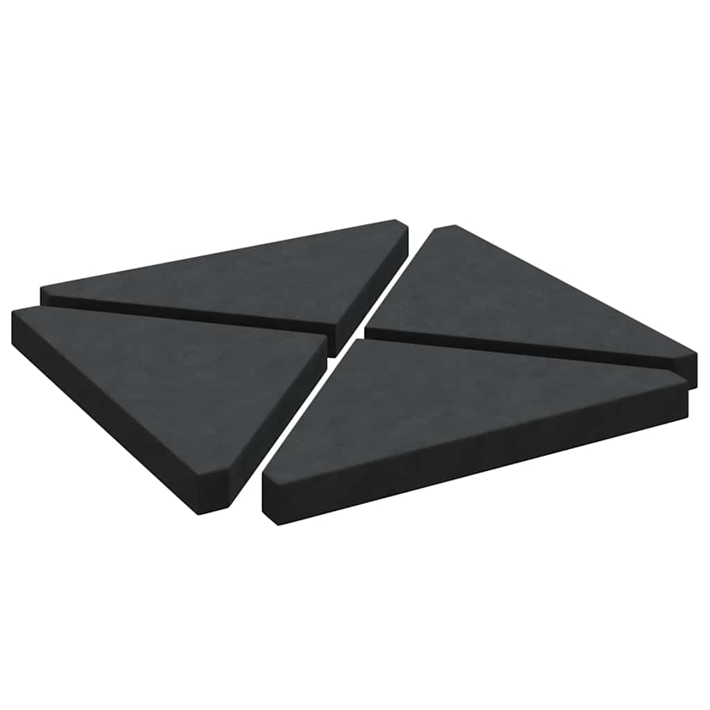 Umbrella Weight Plates 4 pcs Black Granite Triangular 14 kg