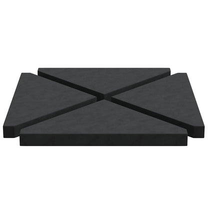 Umbrella Weight Plates 4 pcs Black Granite Triangular 14 kg