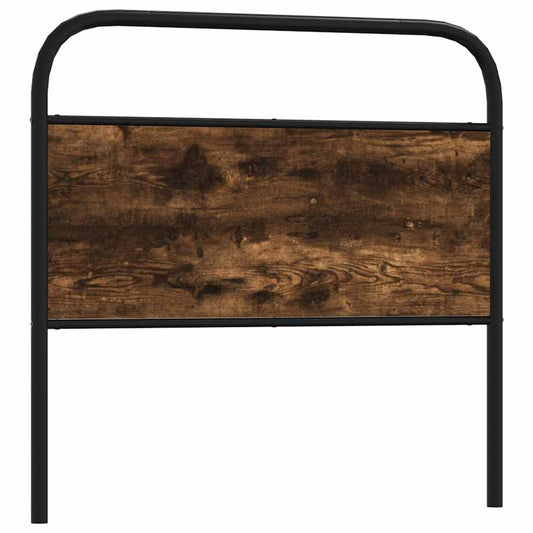 Headboard Smoked Oak 107 cm Steel and Engineered Wood