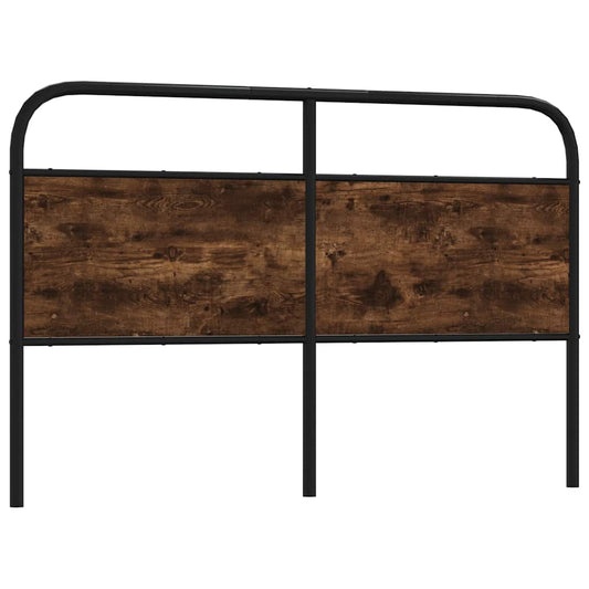 Headboard Smoked Oak 160 cm Steel and Engineered Wood