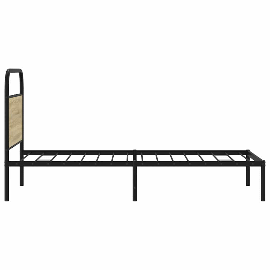 Bed Frame Without Mattress 90x190 cm Single Sonoma Oak Engineered Wood