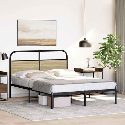 Bed Frame Without Mattress 120x190 cm Small Double Sonoma Oak Engineered Wood