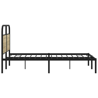 Bed Frame Without Mattress 120x190 cm Small Double Sonoma Oak Engineered Wood