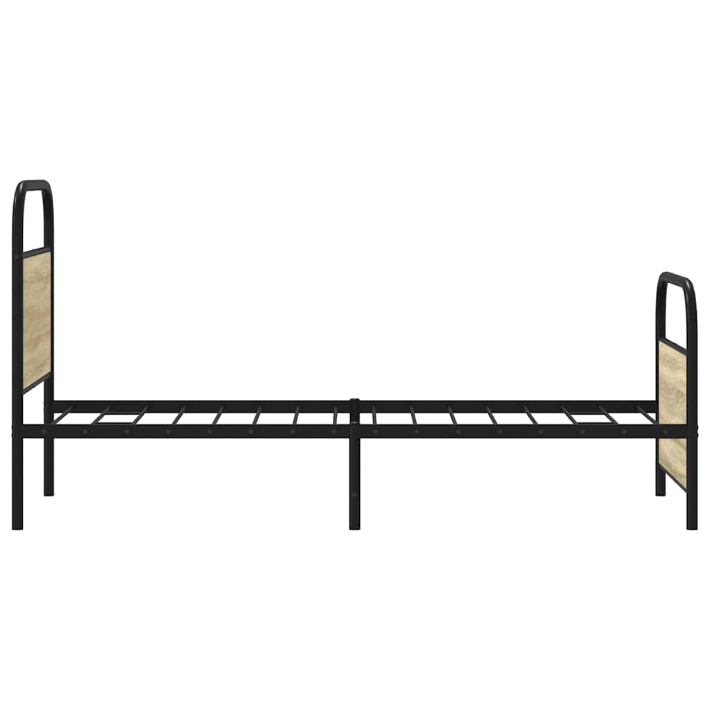 Bed Frame Without Mattress 75x190 cm Small Single Sonoma Oak Engineered Wood