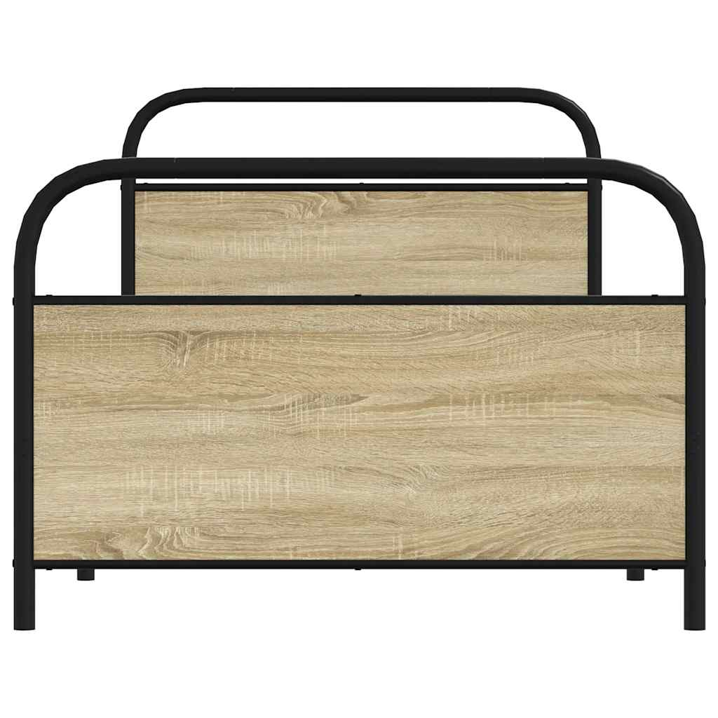 Bed Frame Without Mattress 90x190 cm Single Sonoma Oak Engineered Wood