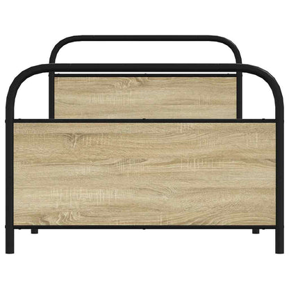 Bed Frame Without Mattress 100x200 cm Sonoma Oak Engineered Wood