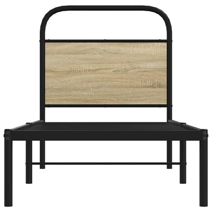 Headboard Sonoma Oak 75 cm Steel and Engineered Wood