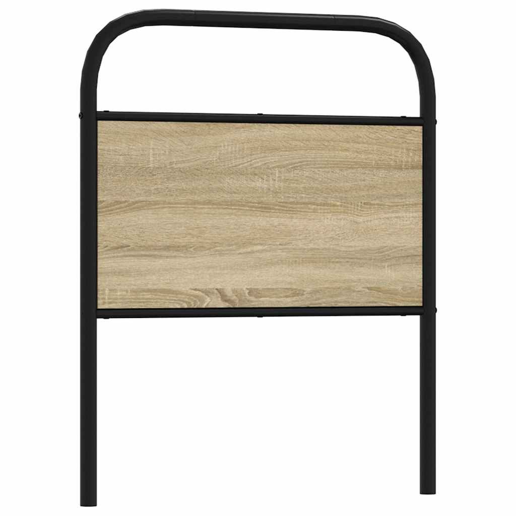 Headboard Sonoma Oak 80 cm Steel and Engineered Wood