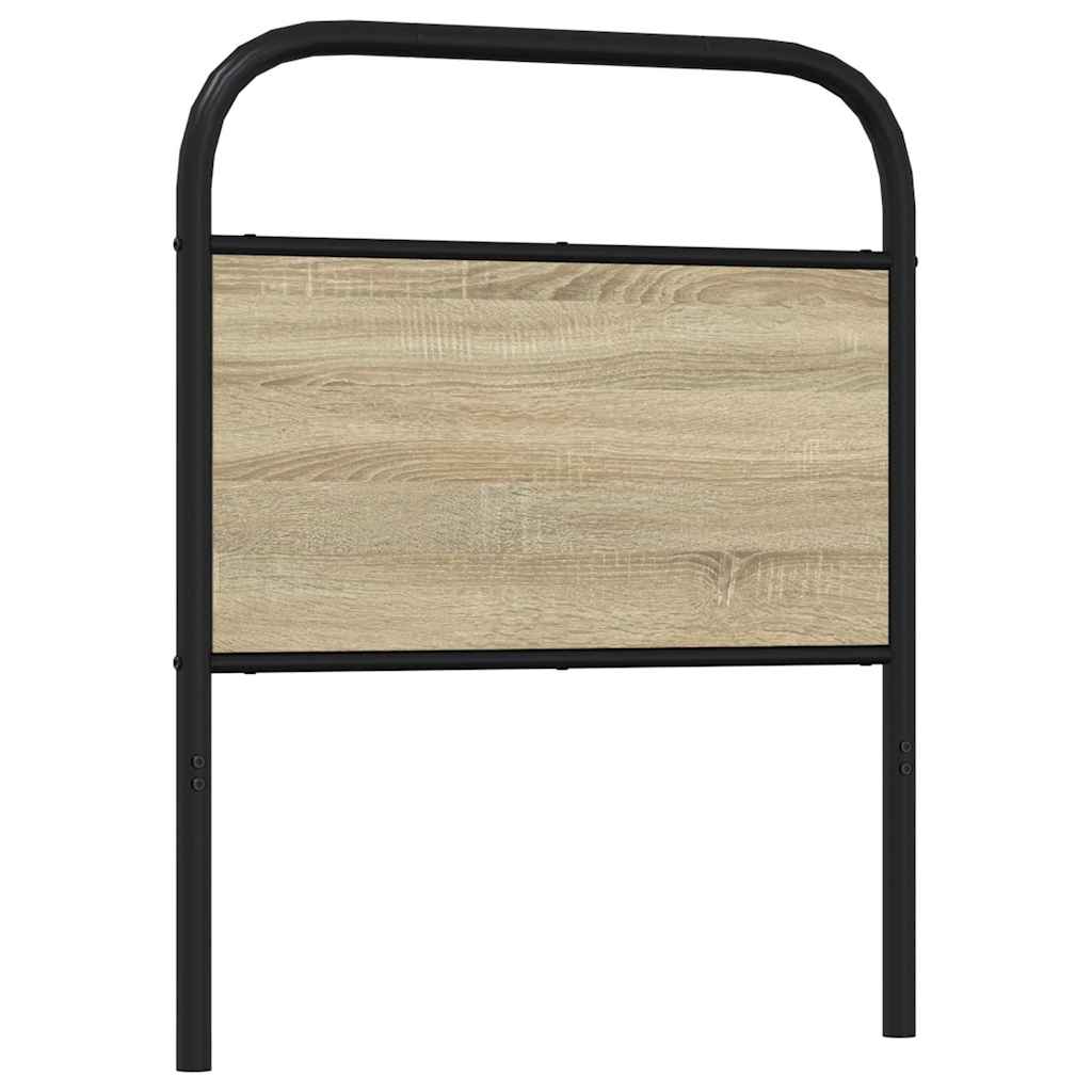 Headboard Sonoma Oak 80 cm Steel and Engineered Wood