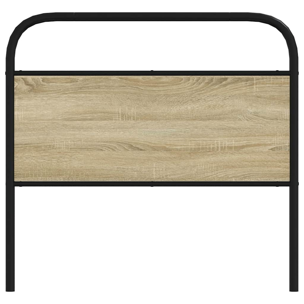 Headboard Sonoma Oak 100 cm Steel and Engineered Wood