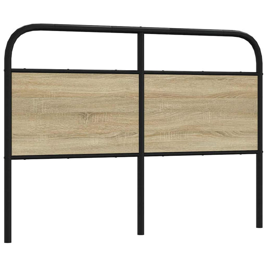 Headboard Sonoma Oak 135 cm Steel and Engineered Wood