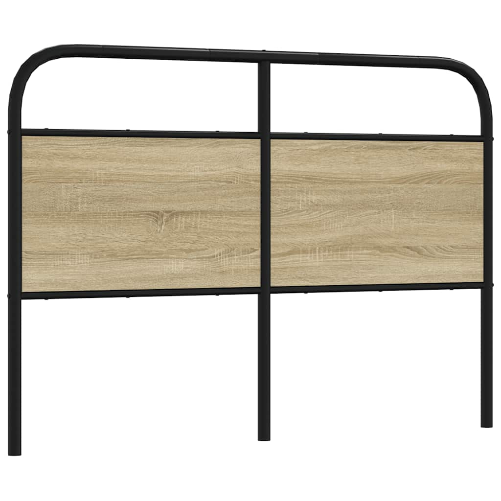 Headboard Sonoma Oak 140 cm Steel and Engineered Wood