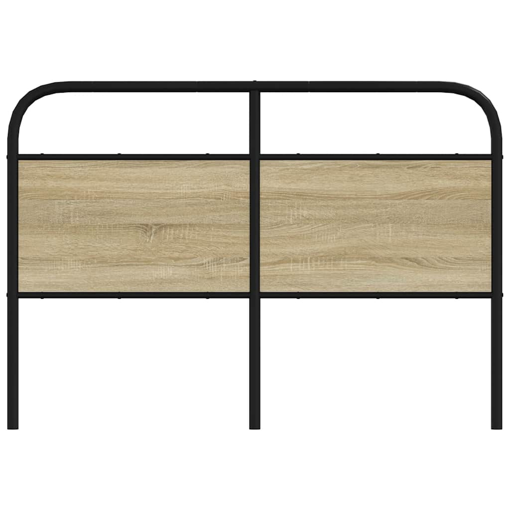 Headboard Sonoma Oak 140 cm Steel and Engineered Wood