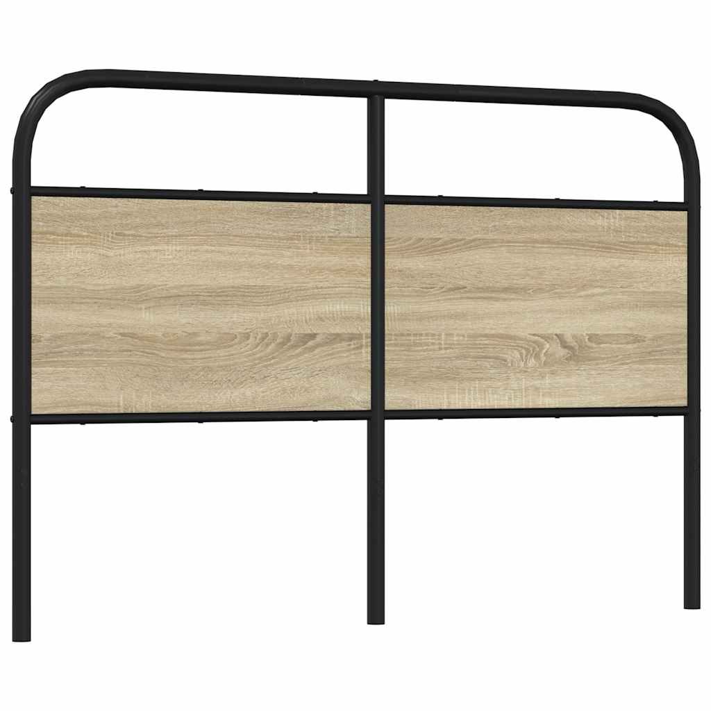 Headboard Sonoma Oak 140 cm Steel and Engineered Wood