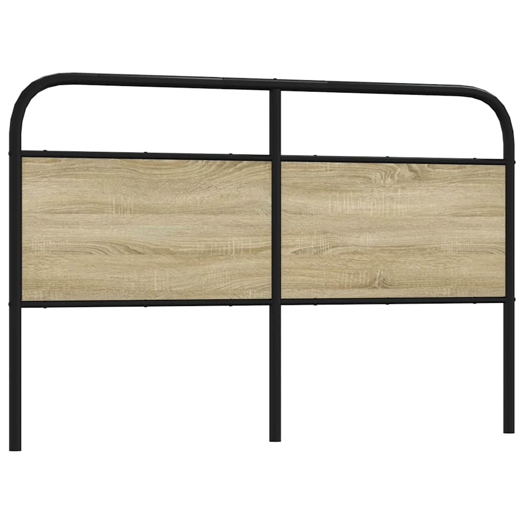 Headboard Sonoma Oak 150 cm Steel and Engineered Wood