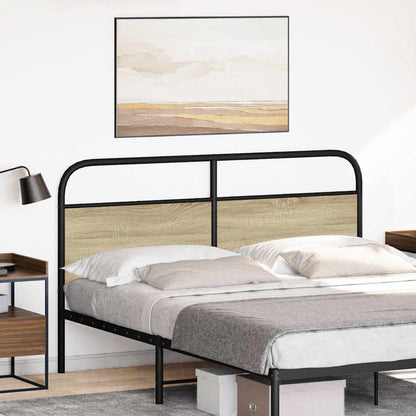 Headboard Sonoma Oak 150 cm Steel and Engineered Wood