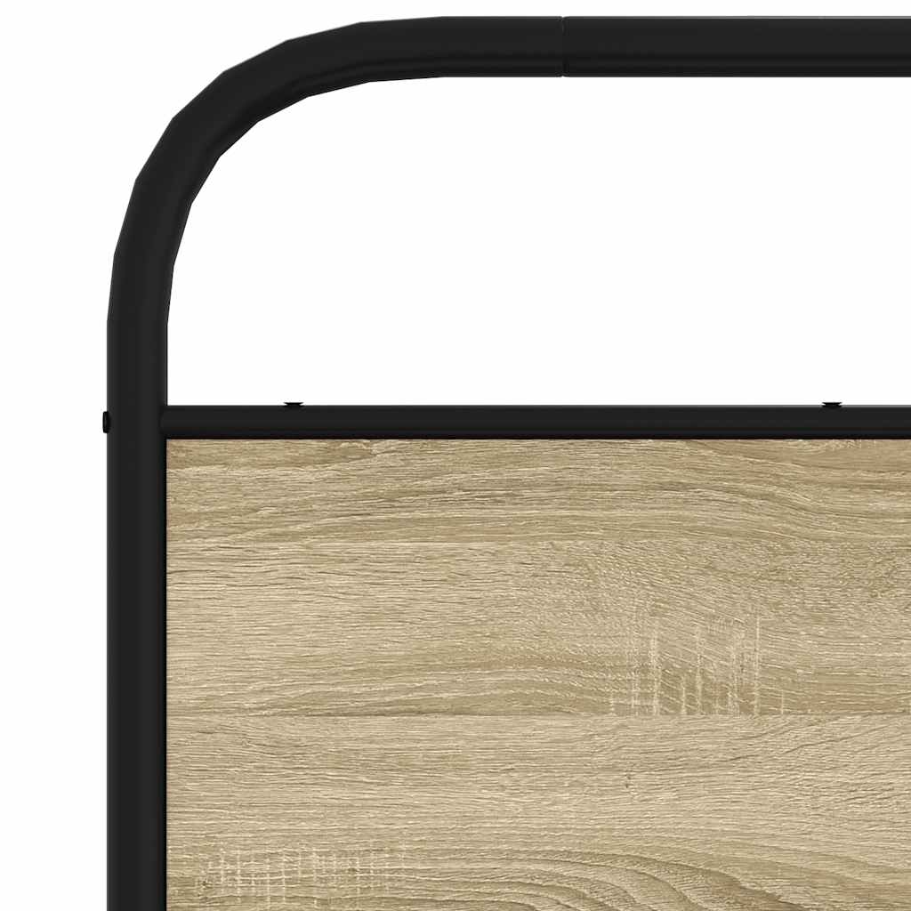 Headboard Sonoma Oak 150 cm Steel and Engineered Wood