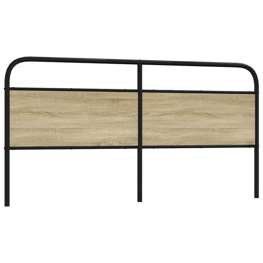 Headboard Sonoma Oak 180 cm Steel and Engineered Wood