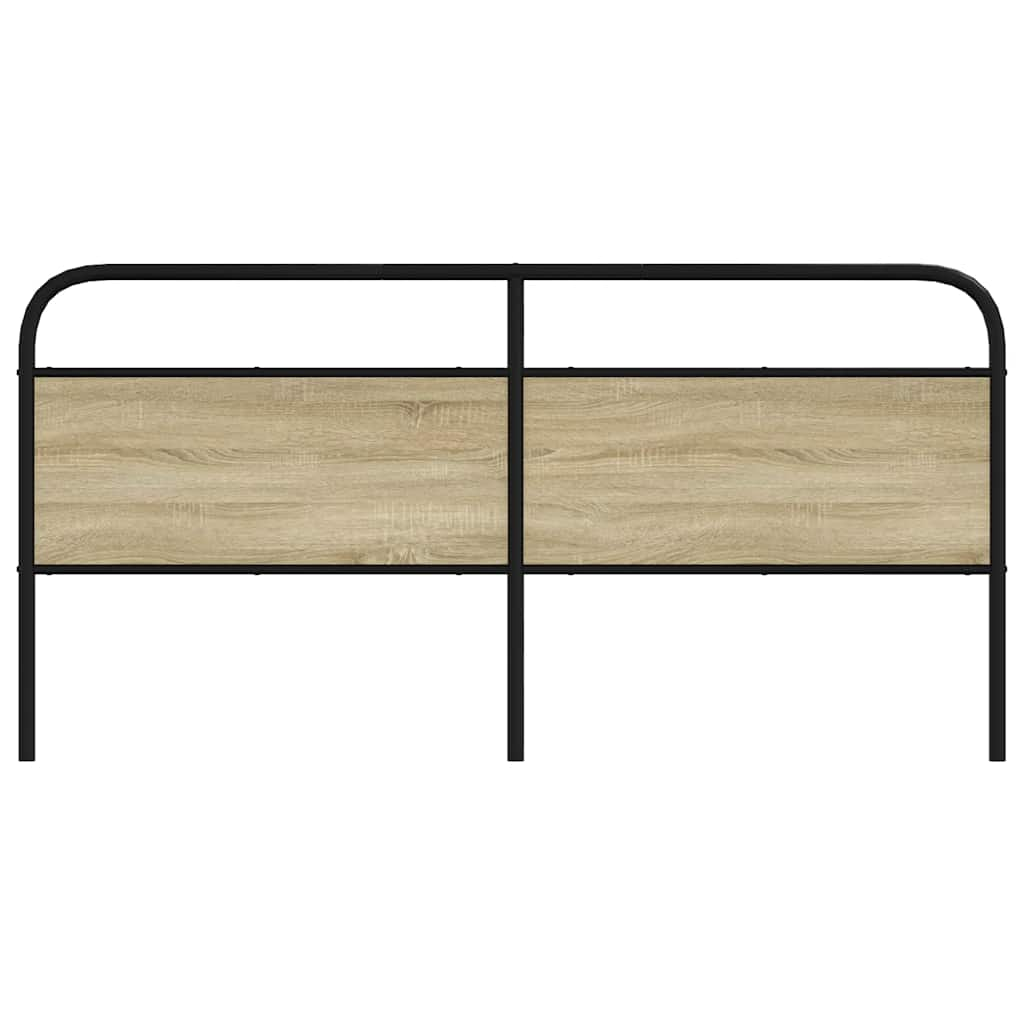 Headboard Sonoma Oak 190 cm Steel and Engineered Wood