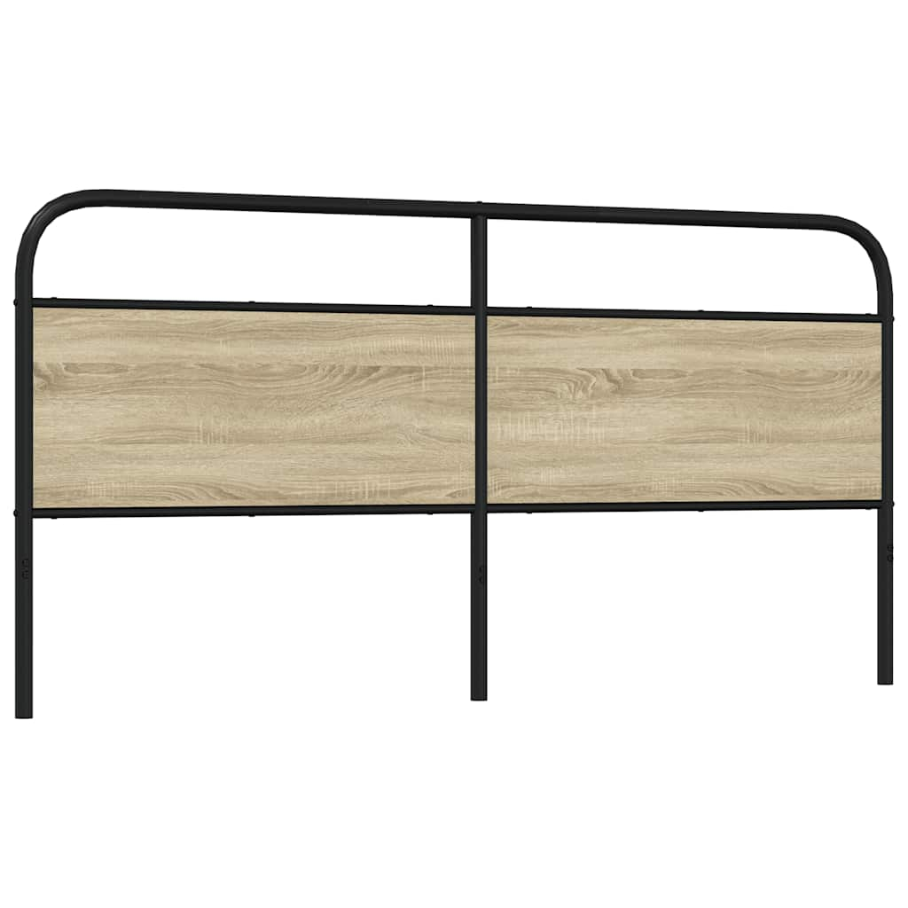 Headboard Sonoma Oak 190 cm Steel and Engineered Wood