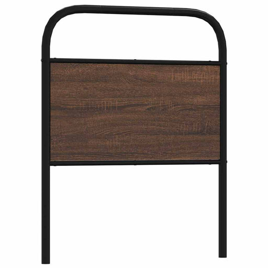 Headboard Brown Oak 80 cm Steel and Engineered Wood