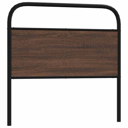 Headboard Brown Oak 107 cm Steel and Engineered Wood