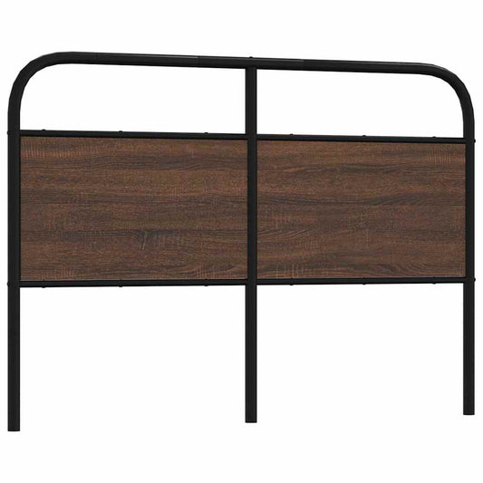 Headboard Brown Oak 120 cm Steel and Engineered Wood