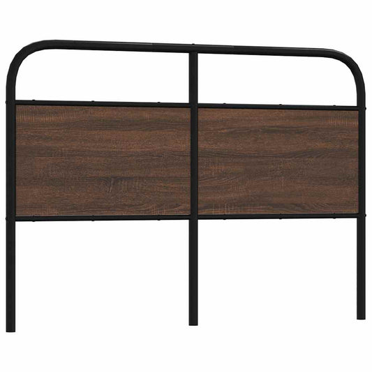 Headboard Brown Oak 135 cm Steel and Engineered Wood